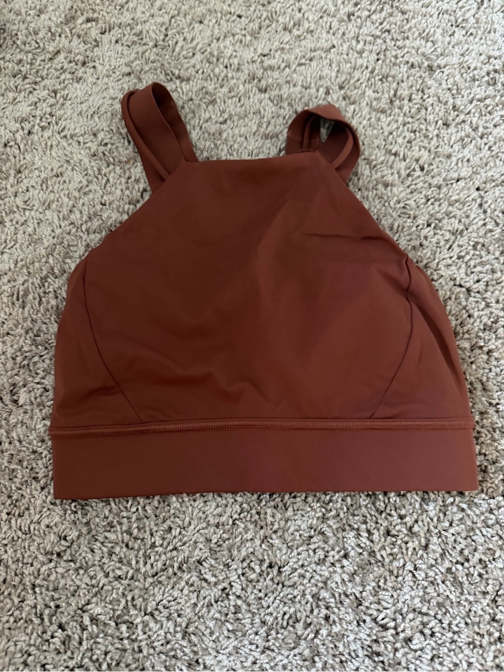 lululemon athletica High Neck Sports Bra - Rust Brown